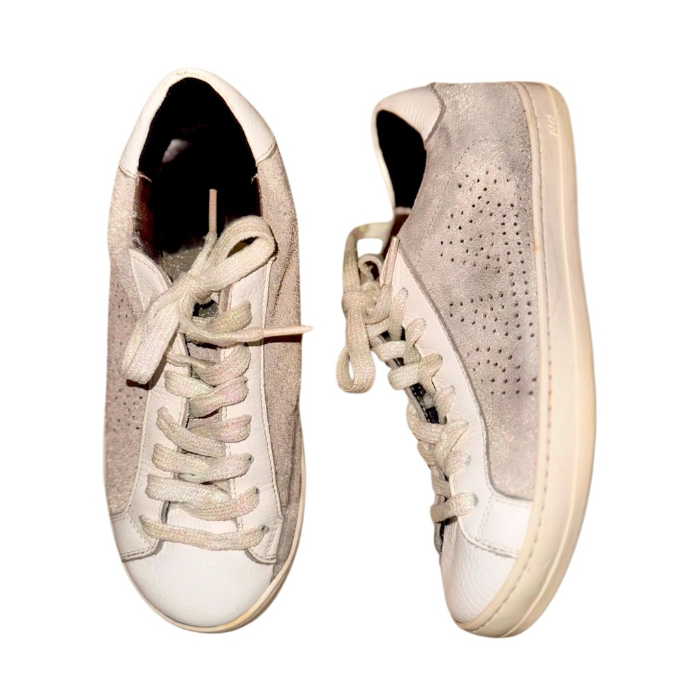 P448 Anthropologie John Suede leather sneakers women’s shoes size 37 7  6.5